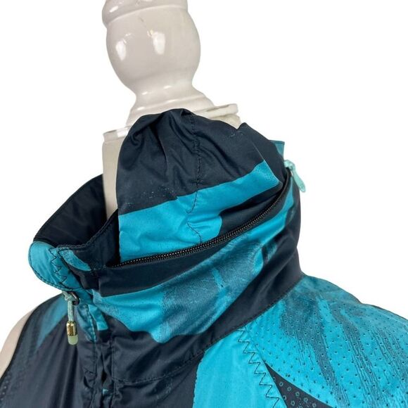 Lululemon Pack-It Sleeveless Hooded Vest Back Spin Stroke Peacock Lightweight 2 - Picture 7 of 16